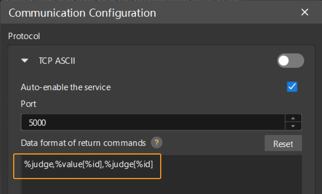 return command format