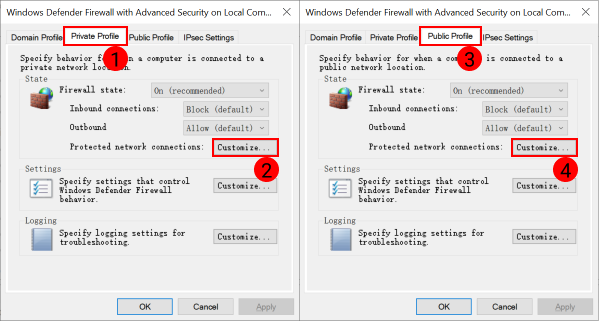 installation firewall 5