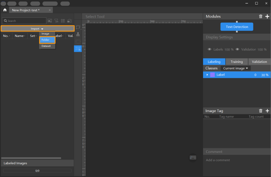 example projects import images