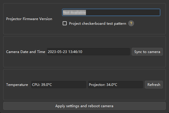 camera controller interface