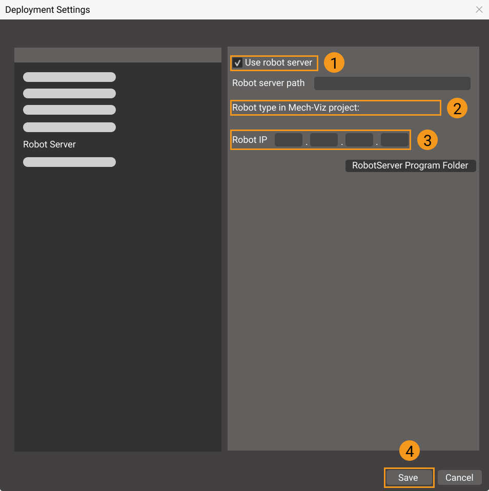 test robot connection