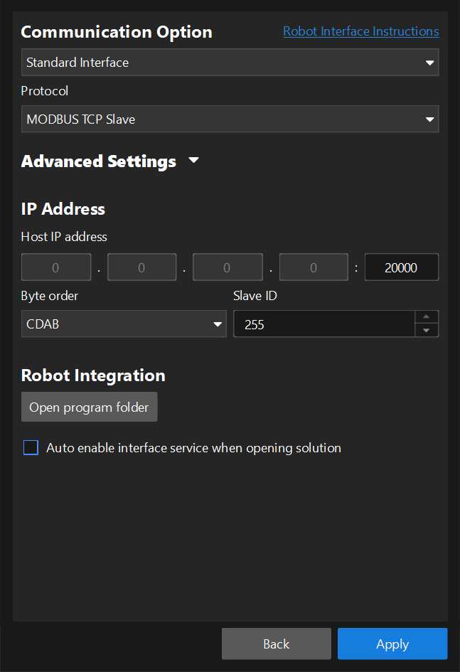 deployment settings 1