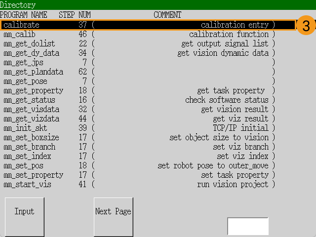 choose calibration program 2