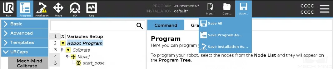 save program e