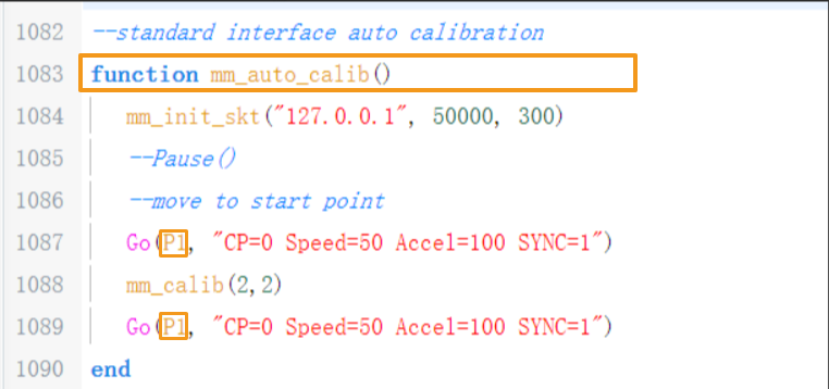 modify calibration program