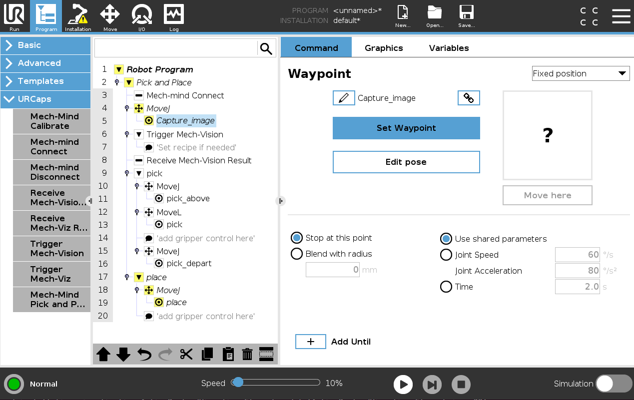 set waypoint capture e