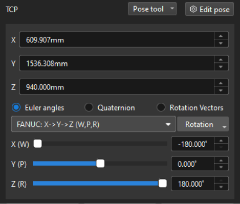 neatly arranged cylindrical shafts getting started viz set tool pose after pick