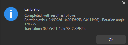 eth calib manual confirm calib result