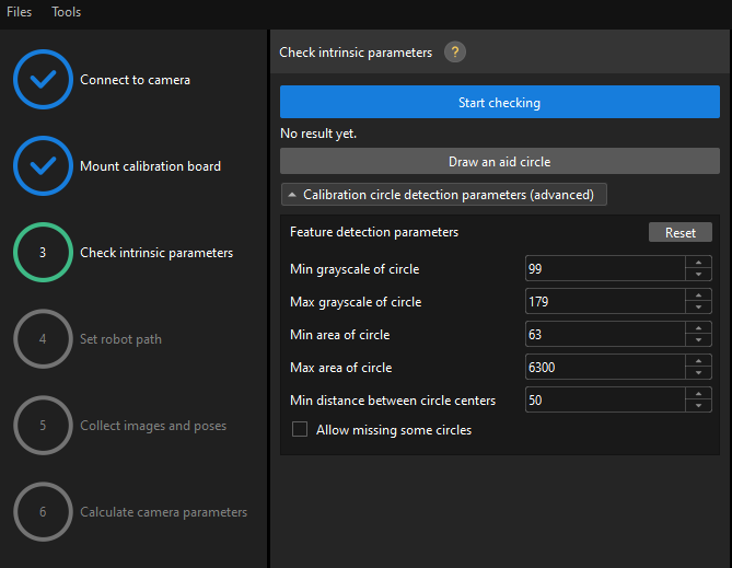 calibration auto check intri auto