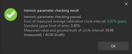 calibration check intri pass