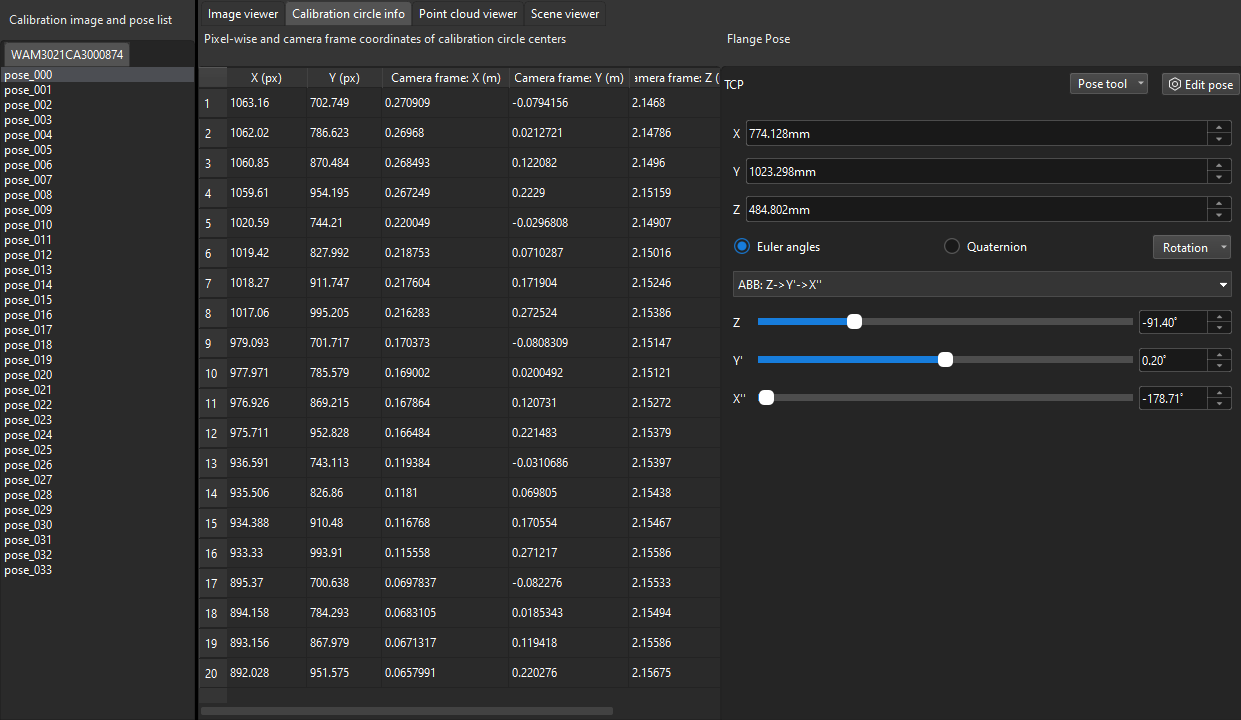 calibration reference check calib circle data