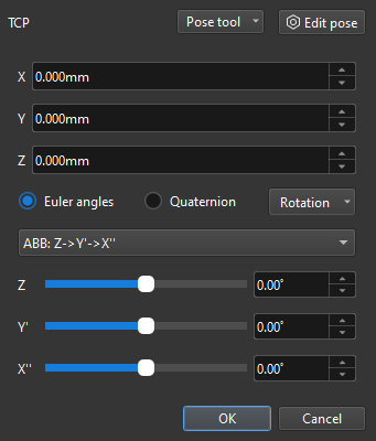 calibration truss enter touch flange pose