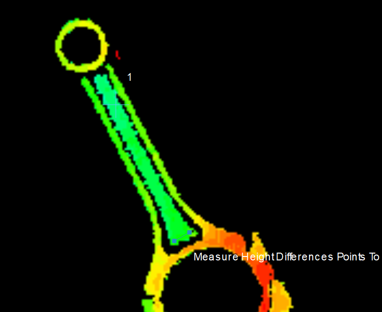 measure height differences points to baseline move point