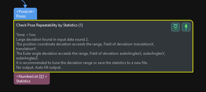 poses repeatability statistics threshold value error