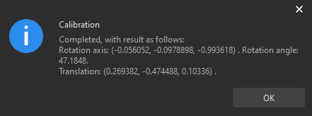 calibration auto confirm calib eih result