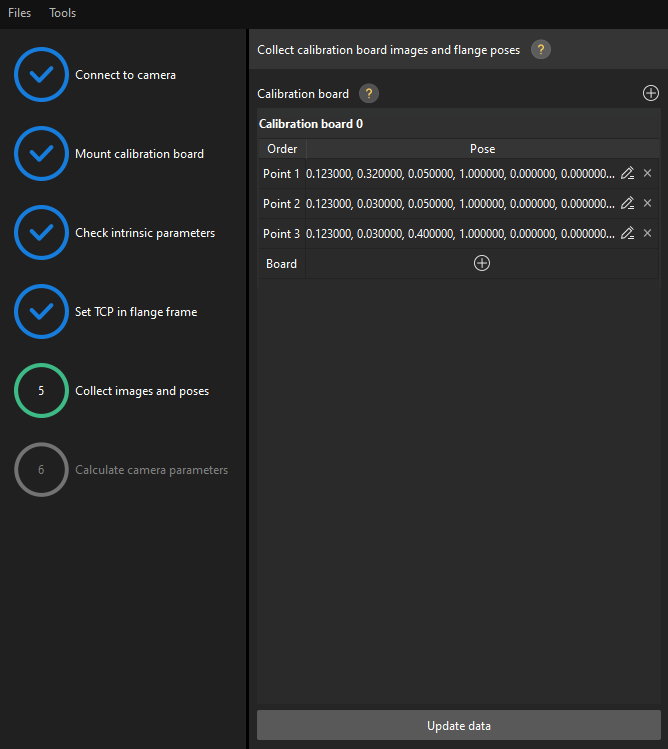 calibration truss update touch data