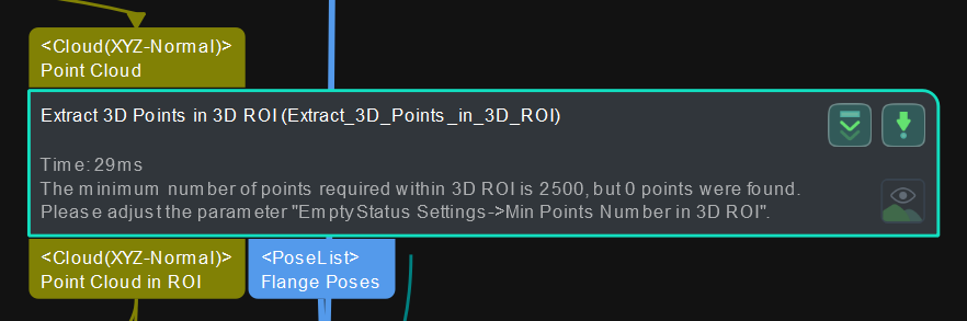 extract 3d points in 3d roi pointcloud warning1