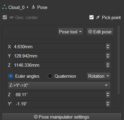 pose editing widget pose editing widget