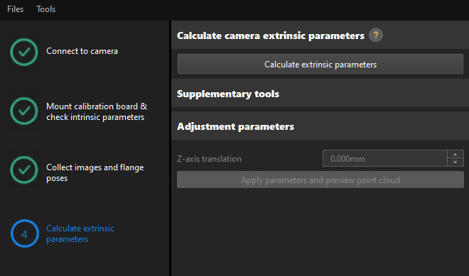 eih calib manual calculate extri random pose 4 axis