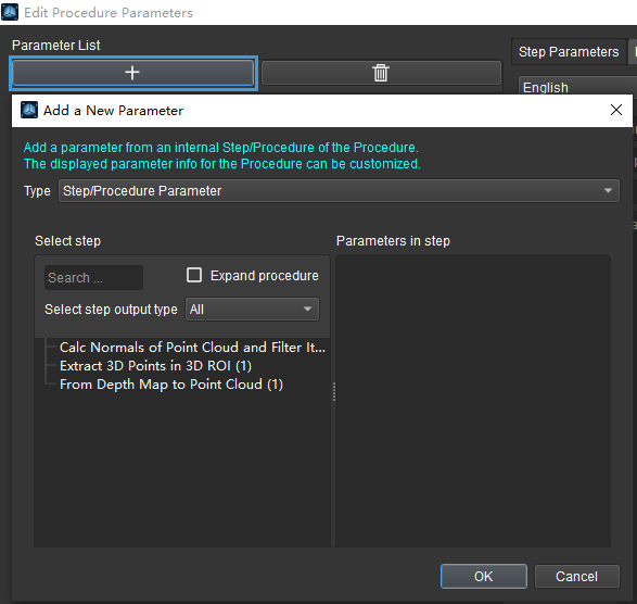 modify parameters modifyparameter5