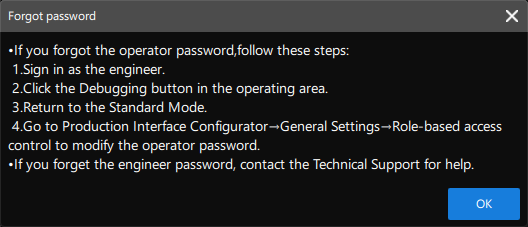 reset password forget password operation