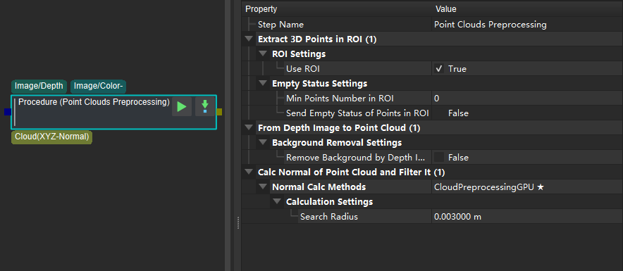 Procedure parameters