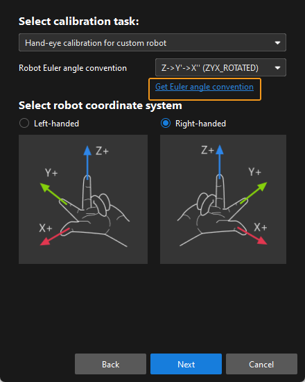 calib reference click euler angle convention link