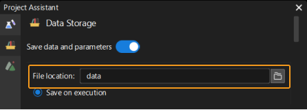 set storage path