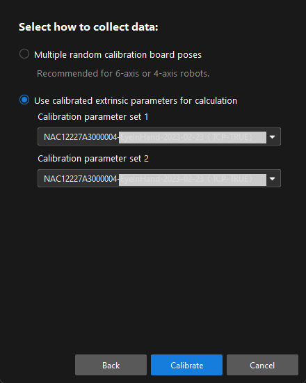 calibration ete calib preset ete calculate