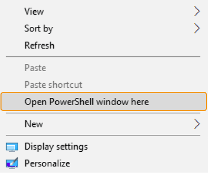 open powershell