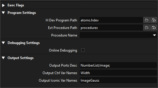 evaluate results by hdevengine example procedure paremter