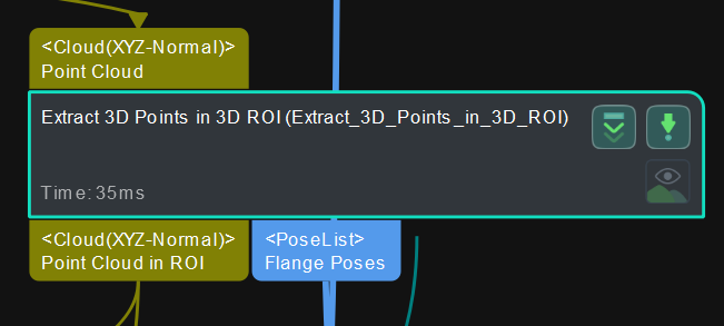 extract 3d points in 3d roi pointcloud warning