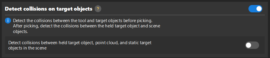 target object collision detection