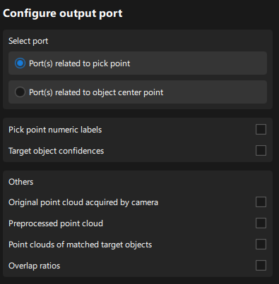 set output ports