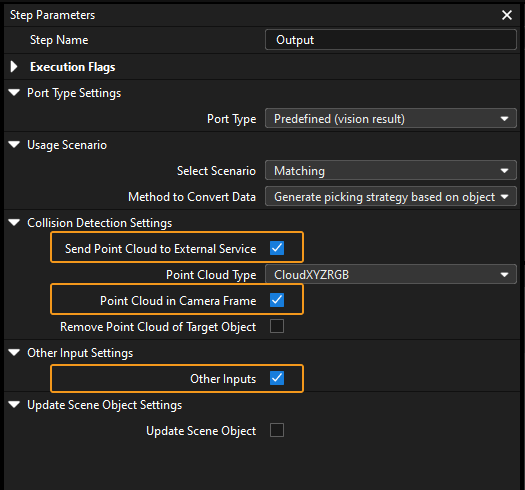 vision output settings