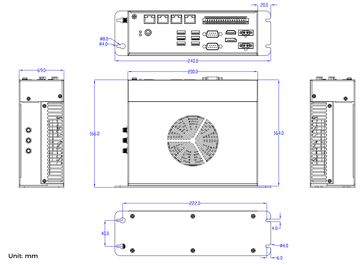 ipc std dimensions