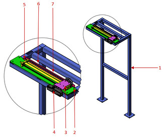 cylinder mounting frame